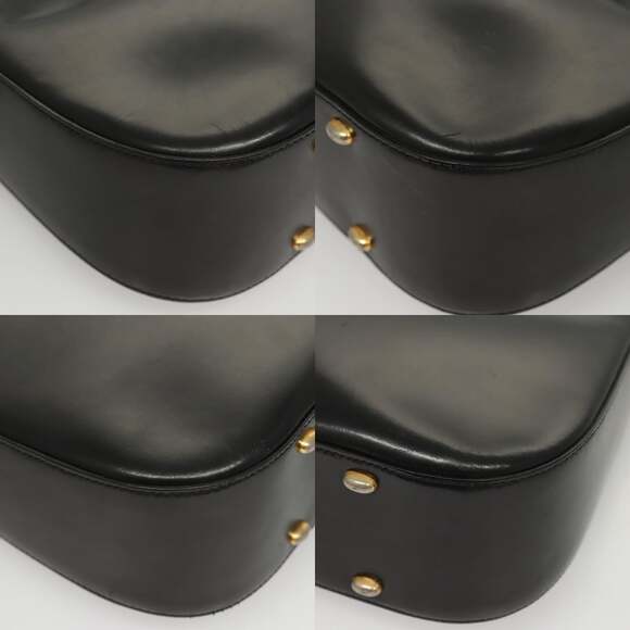 CELINE Shoulder Bag Leather Black Gold - Picture 10 of 12